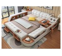 Lits Hôtel Moderne Chaise Longue Multifonctionnelle Double Luxe Design Cuir Lit Rembourré