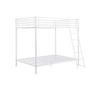 Vente-unique - Lits superposés 2 x 140 x 190 cm - Métal - Blanc - Gemini II