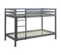 Lits superposés ANICET II - 2 x 90 x 190cm - Pin Massif - Gris
