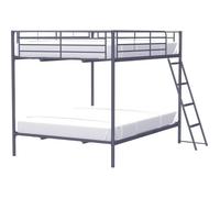 Lits superposés en métal - Dark Grey - Sommiers inclus - 2 x 140 x 190 cm - ALICE