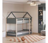 CALICOSY - Lits superposés Montessori couchages 90x190 cm en forme de maison - OSCAR