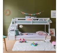 Lits superposés pour enfants 190x90cm blanc CELESTINE