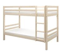 Lits superposés séparables enfant - 2x90x200 cm - Pin massif naturel - Sommiers inclus - ANDO