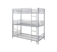 Lits superposés triple 3 x 90 x 190 cm - Métal - Argent - ELOUAN III