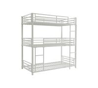 Lits superposés triple 3 x 90 x 190 cm - Métal - Blanc - ELOUAN III