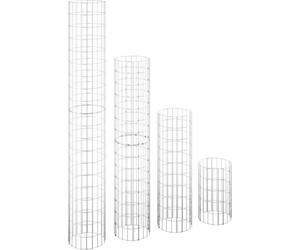 Lits surélevés à gabion circulaires 4 pcs Ø30x50/100/150/200 cm