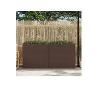 vidaXL Parterre surélevé de jardin avec 4 pots 2 pcs. Poly rotin brun