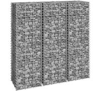 Lits surélevés en gabion 3 pcs 30x30x100 cm Fer