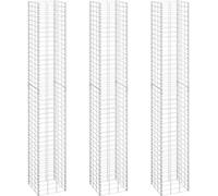 Lits surélevés en gabion 3 pcs 30x30x200 cm Fer