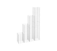 Lits surélevés en gabion 4 pcs 30x30x50 100 150 200 cm Fer
