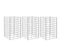 Lits surélevés en gabion vidaXL - 3 pcs - 30x30x50 cm