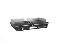 LITTLE BALANCE 3066 Dual 2000 Nopifas, Plancha Barbecue électrique, Sans PFAS, 2 zones de cuissons indépendantes, 2000 W, Noir