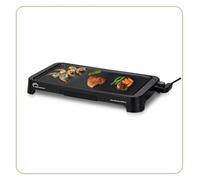 LITTLE BALANCE 8552, Plancha électrique Easy 2000 XL, plaque de cuisson pour 6 à 8 personnes, surface de cuisson XXL, adaptée à tous types d'aliments, 2000 W, noire