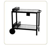 LITTLE BALANCE 8573 Chariot Multi-Pro, Chariot pour Plancha Barbecue, Desserte à roulettes, Acier 1090 x 570 x 870 mm INOX/Noir
