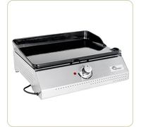 LITTLE BALANCE 8713 Biscarosse 50-35, plaque de cuisson électrique, en fonte émaillée, format XL, 2150 W, fabrication 100% française, en acier inoxydable
