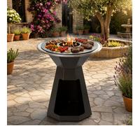 Little Balance 8954, Brasero Genius 70, Barbecue Brasero à Bois Extérieur Jardin ou Terrasse, avec Plancha INOX