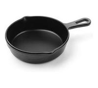 HENDI Mini récipient pour présenter et servir la nourriture, en forme de casserole, sauteuse, plateau de service, ne convient pas aux fours et aux fours à micro-ondes, 162x121x(H)30mm, mélamine, noir