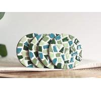 Little Creations mosaik - Lot de 4 dessous de verre - Kit de bricolage complet pour adultes - Dessous de verre en mosaïque créative - Dessous de verre polyvalents (verts)