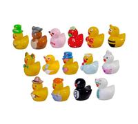 Little Ducks Lot de 50 petits objets de collection en résine Jaune | Figurines en forme de canard pour automne, jour, nuit, fête, mariage, rendez-vous, bureau, occasions spéciales, hôtel