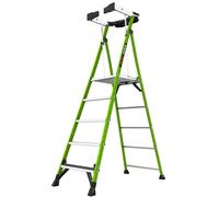 Little Giant Escabeau Fortress 5 marches en fibre de verre avec plateforme en fibre de verre Hauteur 1,38 m Hauteur fermée 2,81 m