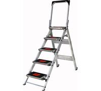 Little Giant Ladders Safety 5 Steps Model 10510BAEN 150kg Aluminium Stepladder Chair with Handrail