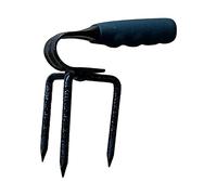 LITTLE Griffe rotative de jardin à main 3 dents 10 cm poignée antidérapante | Ses pointes tournantes cassent les mottes et aèrent les sols compacts pour préparer la terre avant les semis ou plantations.