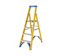 Little Jumbo 1277170418 Werner Échelle Plateforme - Simple - Fibre De Verre - 1 X 4 Marches - Max. Hauteur De Travail 2,73m