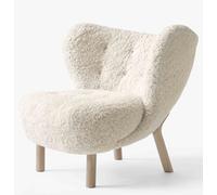 Little Petra VB1 Lounge Chaise Andtradition chêne blanc - Clair de lune - avec tabouret - 5705385022436