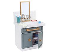 Little Tikes Mon premier lavabo avec 1 vrai robinet pour les jeux de rôle, 12 accessoires salle de main, jouet multi-couleur unique & interactif, 2 ans +