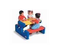 Little Tikes Table de pique-nique Grande, Jusqu'à 6 places, Couleurs primaires