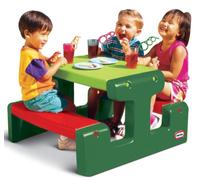 LITTLE TIKES : Table de pique-nique pour enfants, couleur vert vif