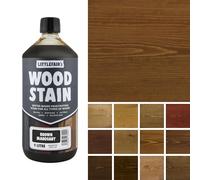 Littlefair's Teinte Bois 1ltr - Teinture Bois Écologique À Base D'Eau et Sûre - Lasure Bois Intérieur à Séchage Rapide - Peinture Lasure pour Bois Nettoyage Facile - Couleur:Acajou marron