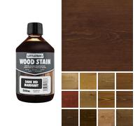 Littlefair's Teinte Bois 500ml - Teinture Bois Écologique À Base D'Eau et Sûre - Lasure Bois Intérieur à Séchage Rapide - Peinture Lasure pour Bois Nettoyage Facile - Couleur:Acajou rouge foncé