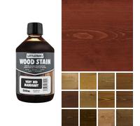 Littlefair's Teinte Bois 500ml - Teinture Bois Écologique À Base D'Eau et Sûre - Lasure Bois Intérieur à Séchage Rapide - Peinture Lasure pour Bois Nettoyage Facile - Couleur:Acajou très rouge