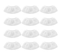 Littlegaofeithing 12Pcs Bonnettes Microfibre Lingettes,Blanc Lingettes Bonnettes Accessoire,compatible avec la plupart des Nettoyeur à vapeur