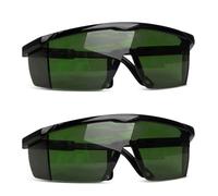 Littlegaofeithing 2Pcs Surlunettes de Sécurité, Lunettes laser, Lunettes de Protection Anti-rayures Anti-buée,pour Femmes et Hommes, Branches Réglables,Protection UV(Vert)