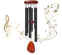 Litu Carillon éolien de 71,1 cm pour l'extérieur. Carillon éolien Profond avec 6 Tubes en Aluminium Décoration de Cour. Carillons d'extérieur pour créer Une atmosphère agréable et Offrir à Maman Un