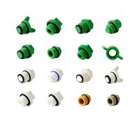 LIUCH Bouchon en plastique à filetage mâle femelle 1/2 ", tuyau PPR, raccord à vis Standard européen, embouts de Tube, accessoires de plomberie, diamètre 20MM(13)
