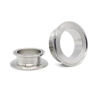 LIUCH Couvercle d'extrémité de réducteur à trois pinces, 1.5 "2" 2.5 "3" 4 ", bride SS304 50.5 64 77.5 91 119mm, virole sanitaire(2 inch x 4 inch,1 PC_SS304)
