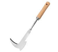 LIULINY Desherbeur Manuel 30.5cm Acier Inoxydable, Désherbeur pour Fissures | Forme L Allées Arrache Pissenlit avec Manche en Bois, pour Eliminer Mousse et Mauvaises Herbes dans Joints Pavés