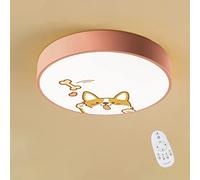 LIUNIAN Le plafonnier rond ultra-mince a mené le dessin animé créatif de dinosaure de 6 cm, lampe de plafond à intensité variable pour la chambre de filles garçons, avec télécommande, 30cm, 18W