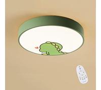 LIUNIAN Le plafonnier rond ultra-mince a mené le dessin animé créatif de dinosaure de 6 cm, lampe de plafond à intensité variable pour la chambre de filles garçons, avec télécommande, 30cm, 18W