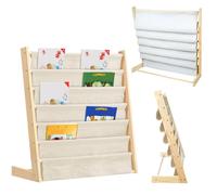LIUNNCC Bibliothèque Enfants,Rangement sur 6 Niveaux, Porte-Livres pour Enfants,Petite étagère pour Livres Enfant,Meuble Rangement Livre Enfant,Bois