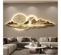 LIUWOPA Décoration Murale à Brancher, décoration Murale Moderne 3D avec lumière LED, Sculptures murales pour Chambre à Coucher, Salon, Bureau