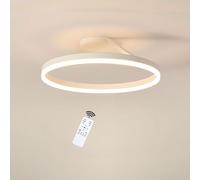 LIUYU Plafonnier LED Moderne Blanc Dimmable 3000-6000K Plafonniers Ronds Avec Télécommande, Aluminum Intérieur éclairage Lampe Adapté au Salon, Cuisine, Chambre. luminaire Diamètre 40 cm, 24W