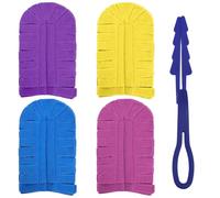 LIUZHUJ 4 Pièces pour Swiffer Plumeau Poussiere, Réutilisable Recharge Plumeau Poussiere, 360° Plumeau Lavable, avec 1 Poignée Pliable, Élimine la Poussière, la Saleté et Les Poils d'animaux
