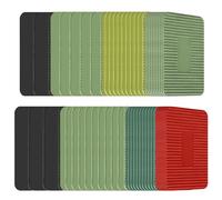 LIUZHUJ 60 Pièces Entretoise Plastique, Jeu de Cale Fenetre 1,5/2/3/5/10/15/20 mm, PP Blocs de Vitrage 40 x 60 mm, Antidérapant Cales Menuiserie Carrelage, pour Portes, Fenêtres, Terrasses
