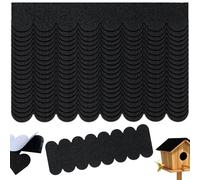 LIUZHUJ Mini Bardeaux Bitume Toiture Autocollants, 21 Pièces, 2 mm, Noir | Shingle pour Toiture de 2 mm, 20 Petits + 1 Grande Faîtière, Découpable, pour Modélisme, Nichoirs, Niches à Chiens, Clapiers