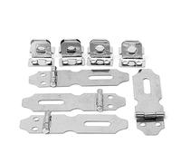 LIUZIKUN Lot de 4 Cadenas de Porte de tiroir pour la Maison, avec moraillon et Agrafe en Acier Inoxydable