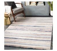 Livabliss Bruges Tapis Moderne Abstrait - Tapis Salon, Salle à Manger, Chambre Adulte et Ado, Cuisine - Design Marbre Moucheté Multicolore, Poil Ras Doux 160x216 cm - Gris, Bleu, Blanc Cassé